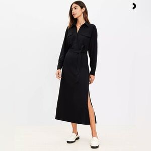 Loft Utility Midi Pocket Dress